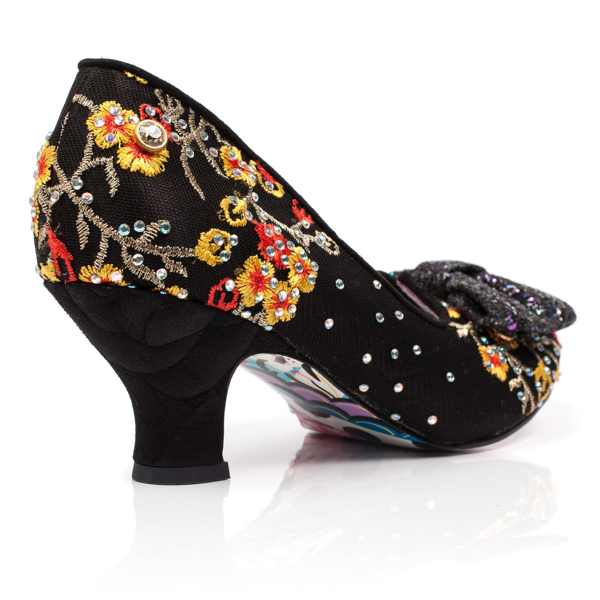 Irregular Choice Red Black Floral Heels Lady Elegance Chaps